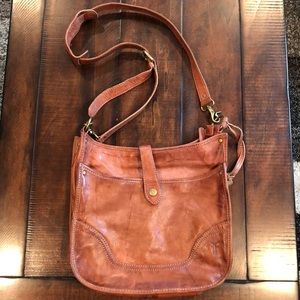 Brown leather Frye satchel